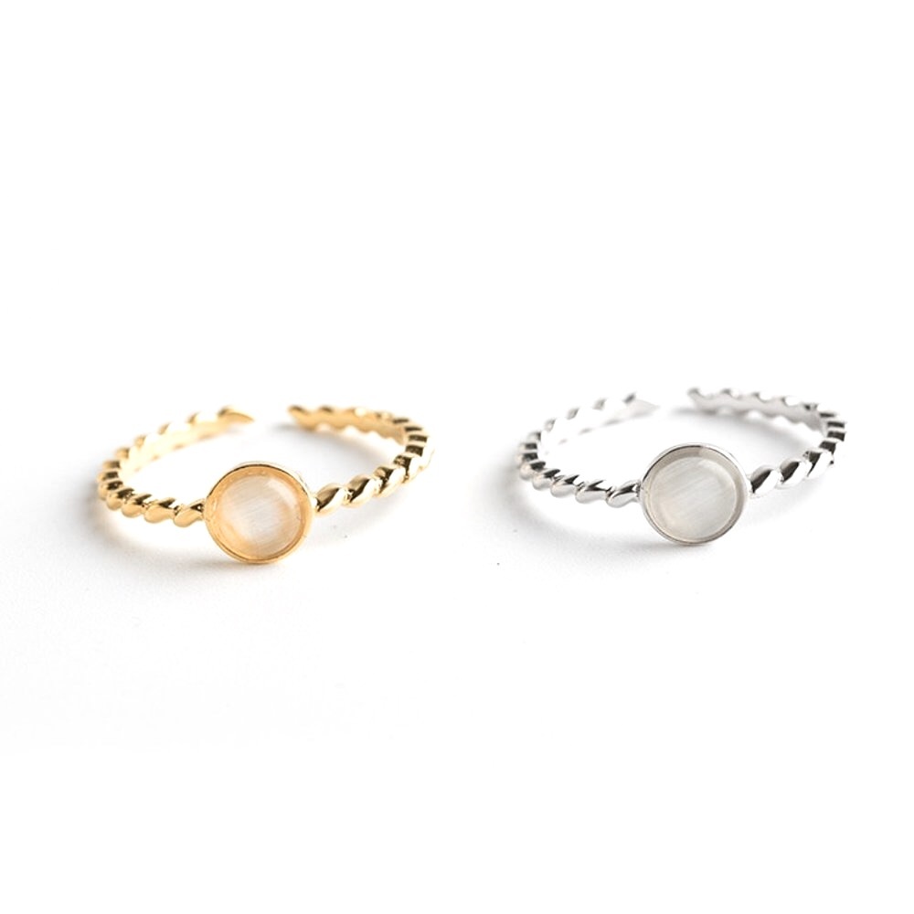 Minimalist Twist Ring 18K Gold Plated And Rhodium Plating Fashion Jewelry